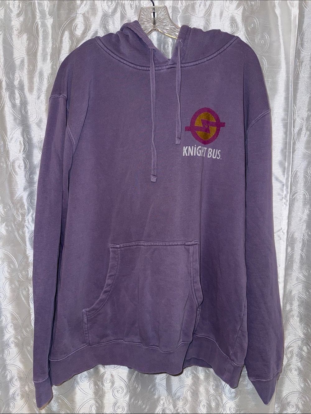 Wizarding World Harry Potter Knight Bus Hoodie in Lavender Adult Size Large 🔥 G2